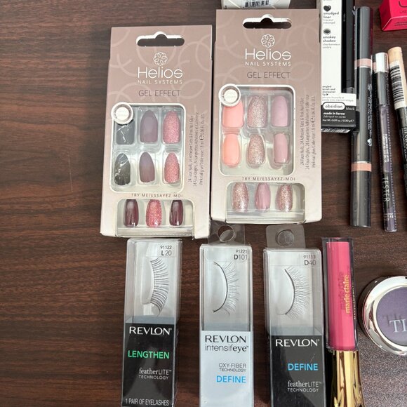 Beauty Bundle Nails Lashes Almay JK Lip Gloss Eye Shadow Makeup Bundle - Picture 2 of 6